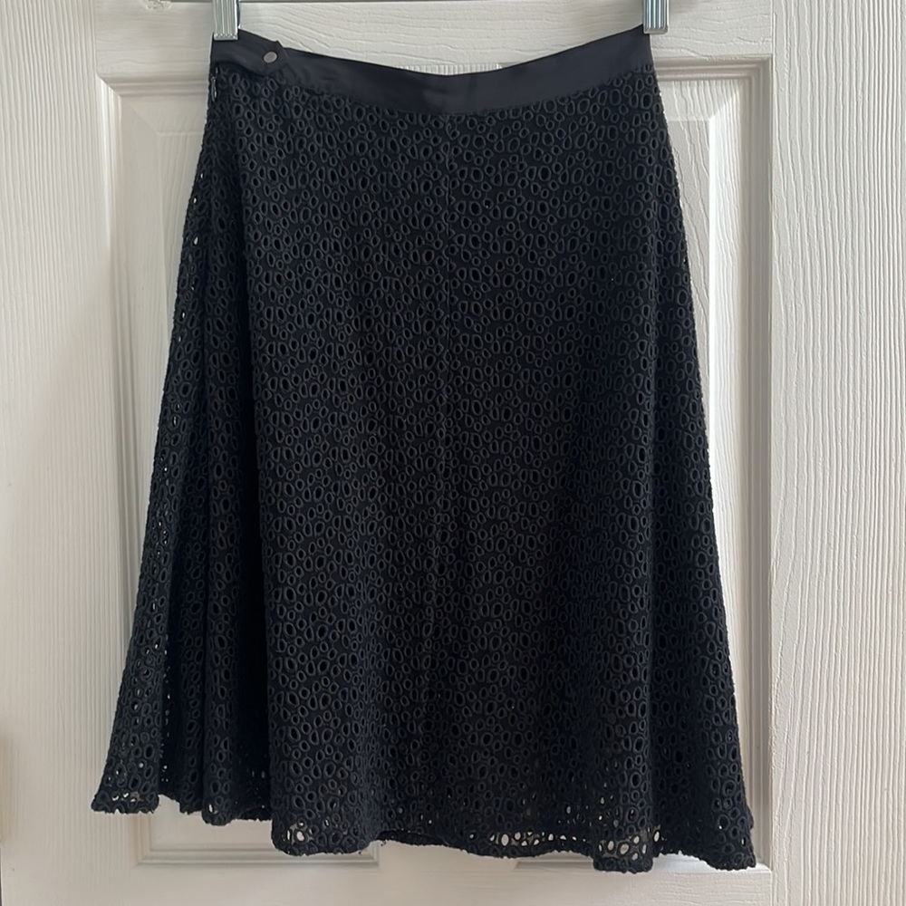 NEVER WORN-All Saints-US Size 4-Black Lace A-Line Skirt